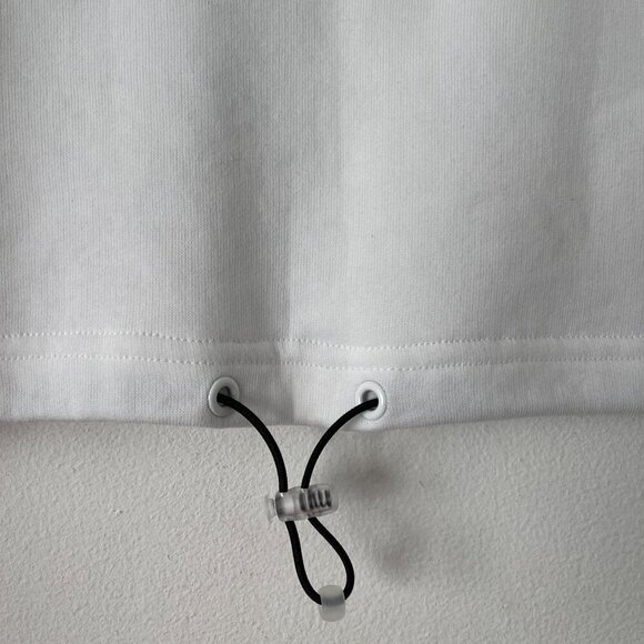 Puma Size S White Evide Crew Sweatshirt Drawstring Hem Relaxed Fit - Picture 6 of 8